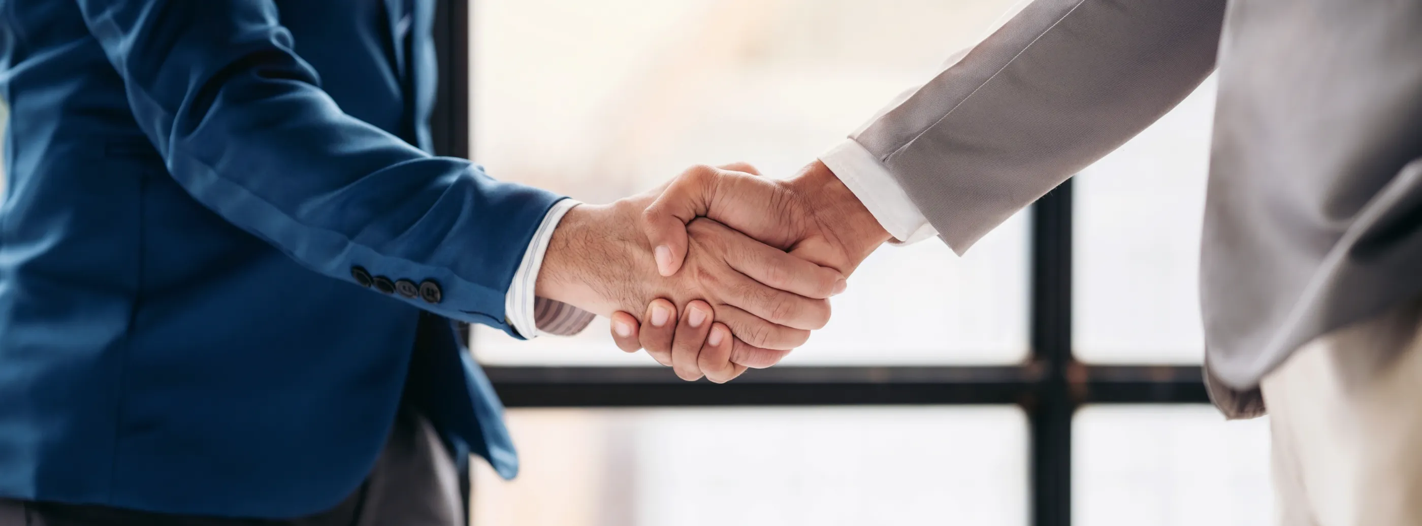 握手している様子