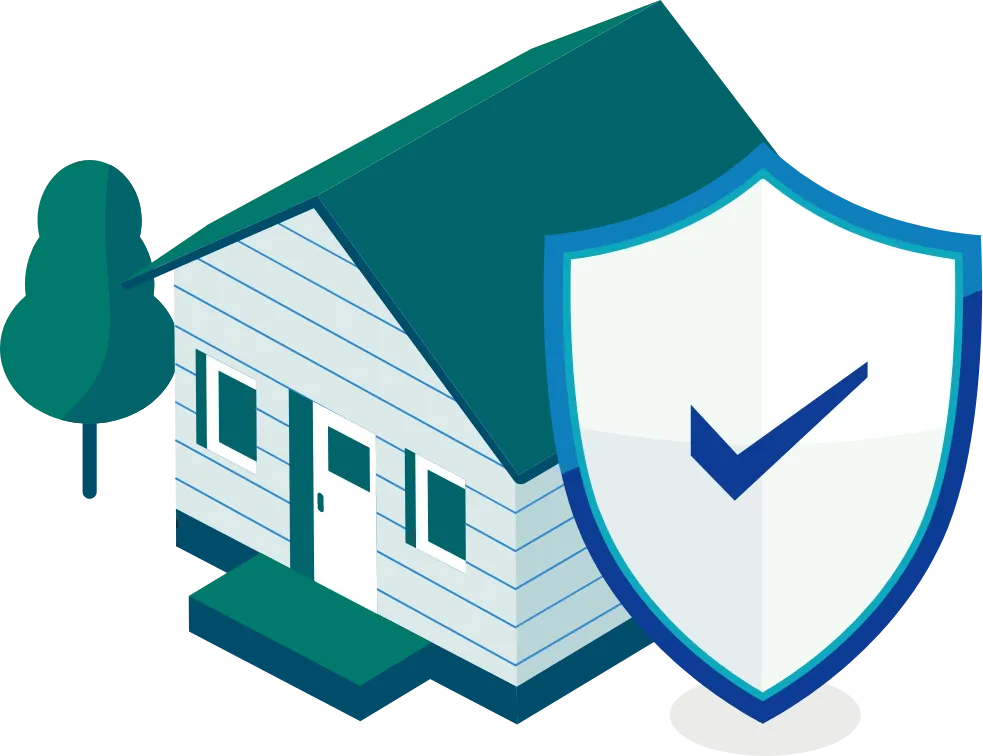 家が守られている画像