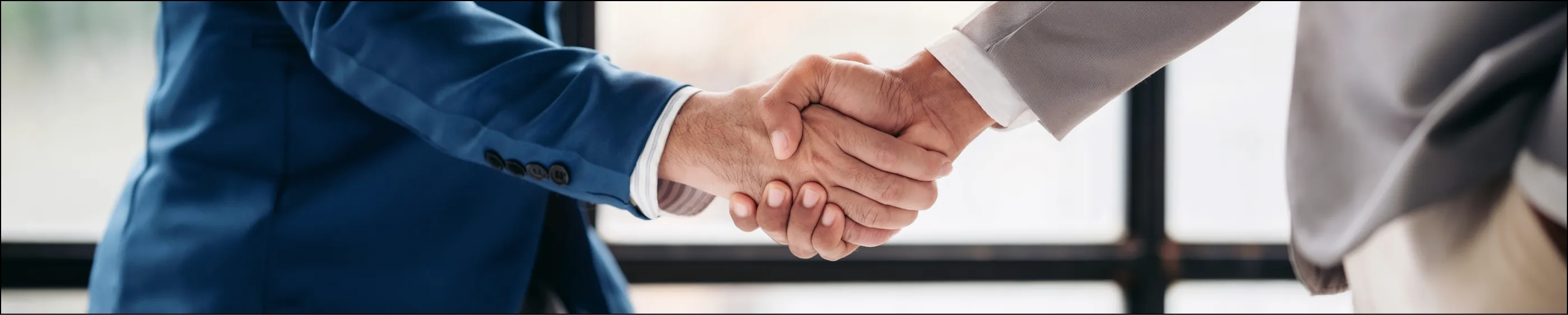 握手をしている様子