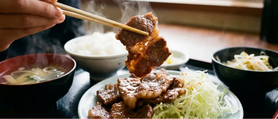 ランチを食べている様子